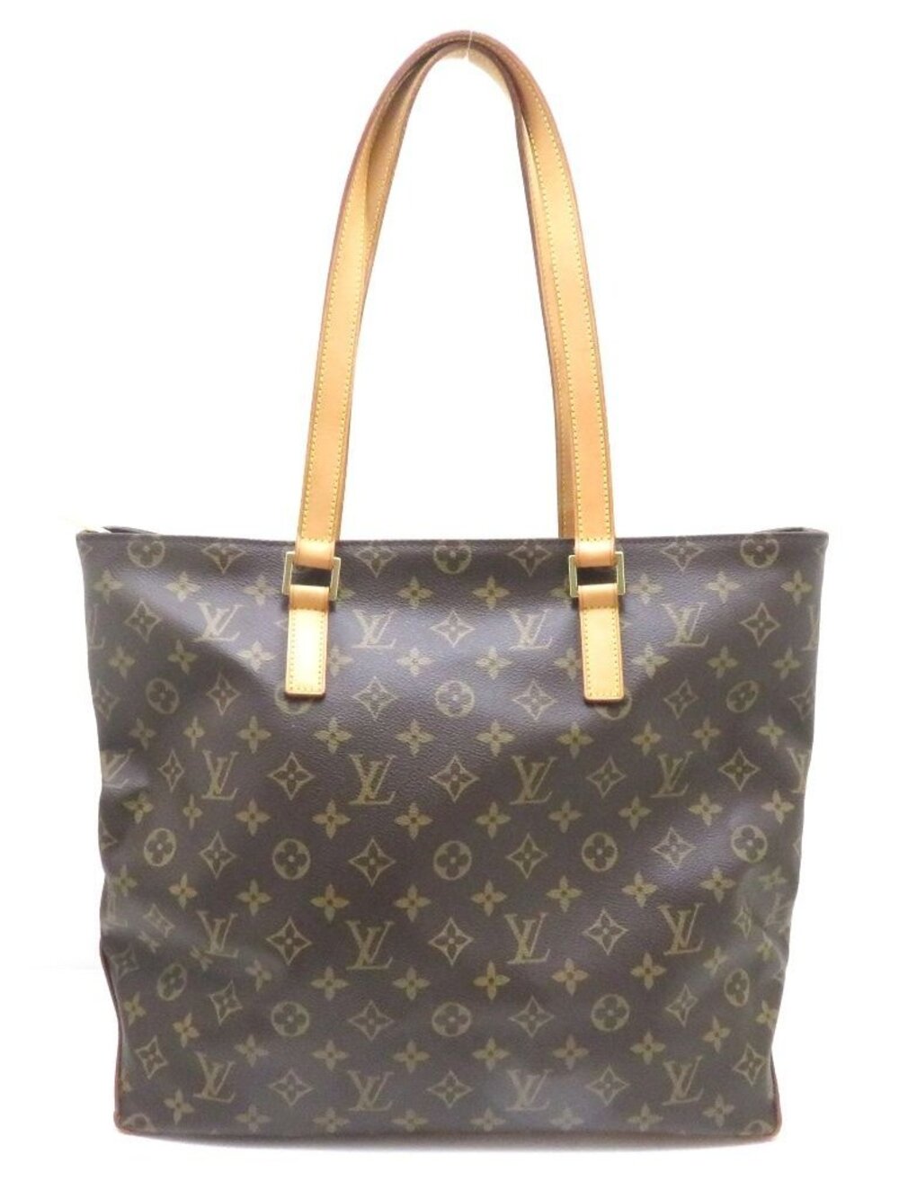 Louis Vuitton Cabas Mezzo Monogram Tote Bag Canvas Brown